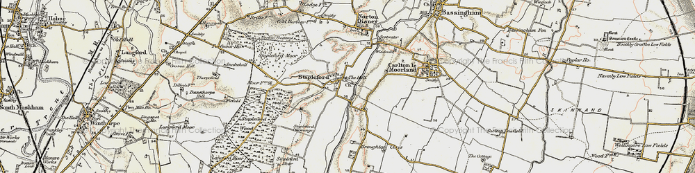 Old map of Stapleford in 1902-1903