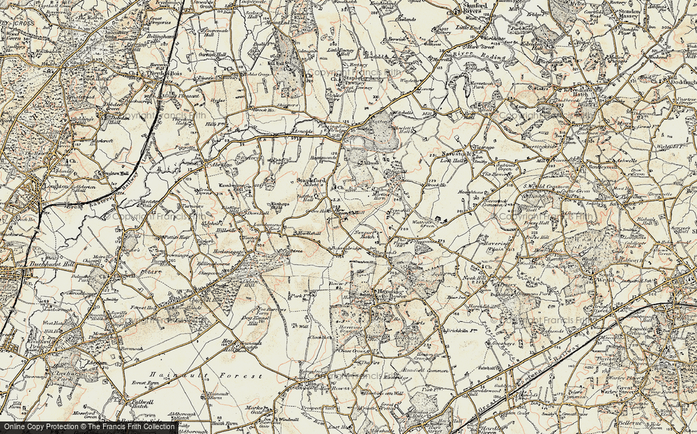 Old Map of Stapleford Abbotts, 1898 in 1898
