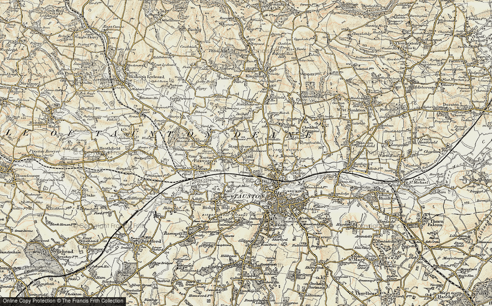 Old Map of Staplegrove, 1898-1900 in 1898-1900