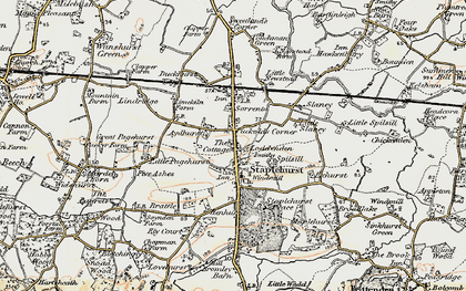 Old map of Staplehurst in 1897-1898