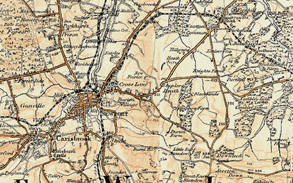 Old map of Staplers in 1899