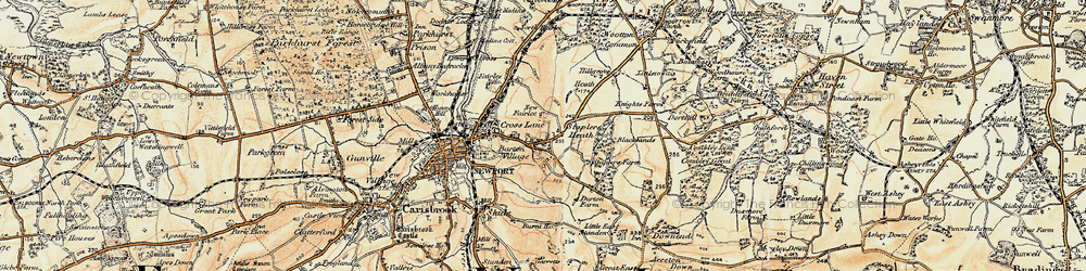 Old map of Staplers in 1899