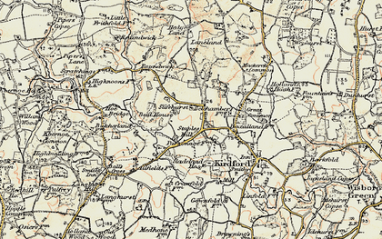 Old map of Staples Hill in 1897-1900