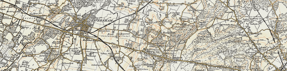Old map of Staplestreet in 1897-1898