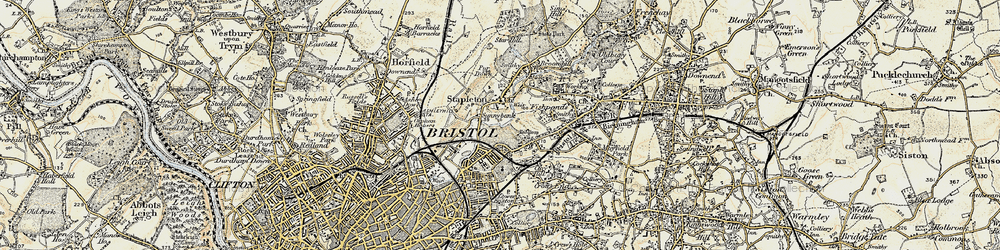 Old map of Stapleton in 1899