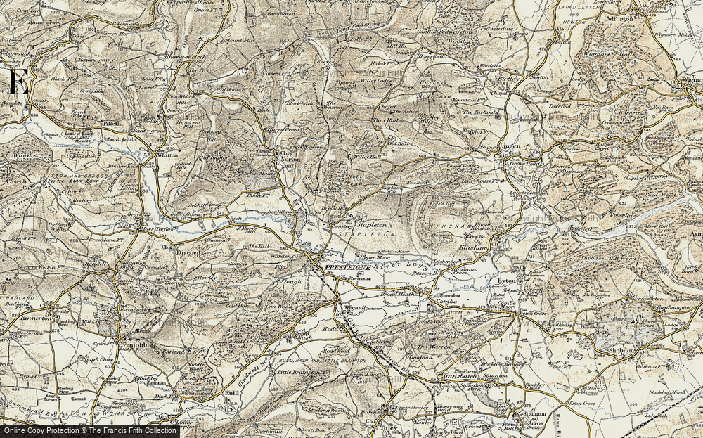 Old Map of Historic Map covering Boultibrooke in 1900-1903