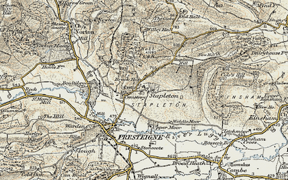 Old map of Boultibrooke in 1900-1903
