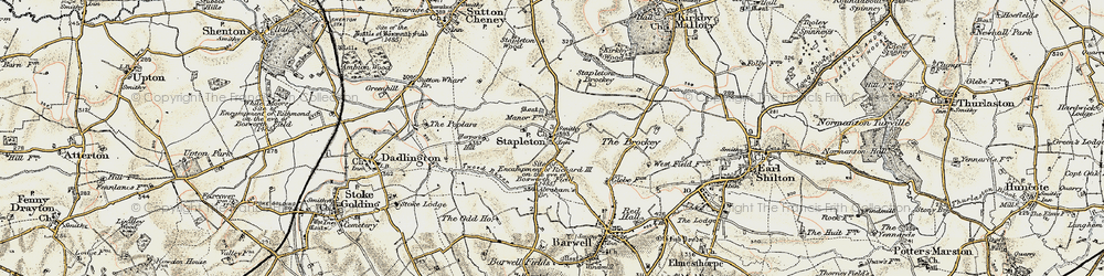 Old map of Abraham's Br in 1901-1903