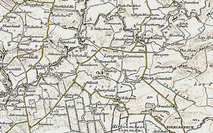 Old map of White Close in 1901-1904