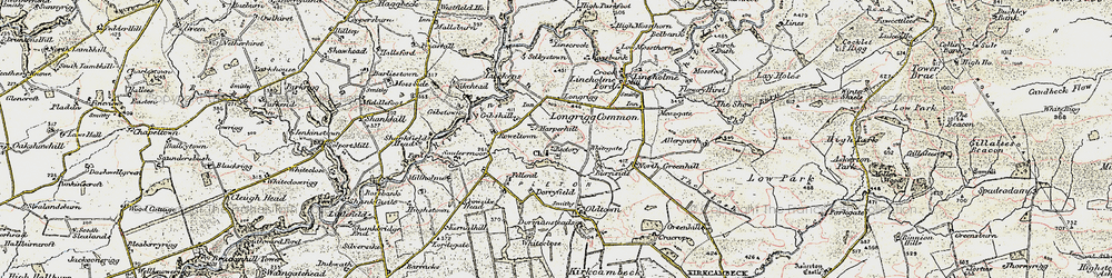 Old map of White Close in 1901-1904