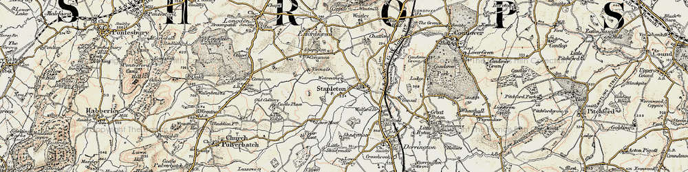 Old map of Stapleton in 1902-1903