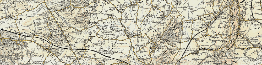Old map of Staplow in 1899-1901