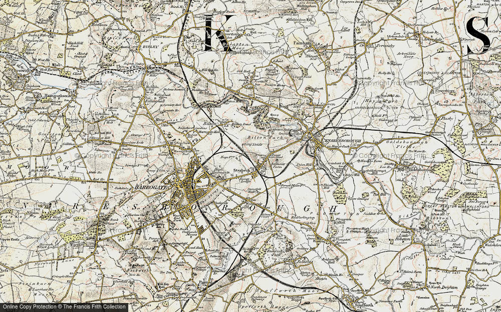 Old Map of Historic Map covering Bilton Dene in 1903-1904