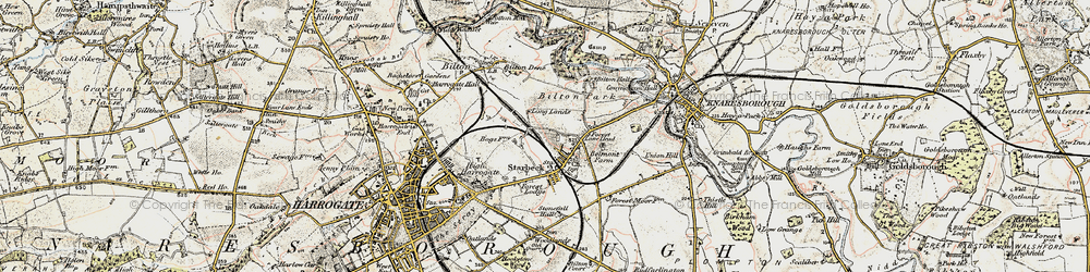 Old map of Bilton Dene in 1903-1904