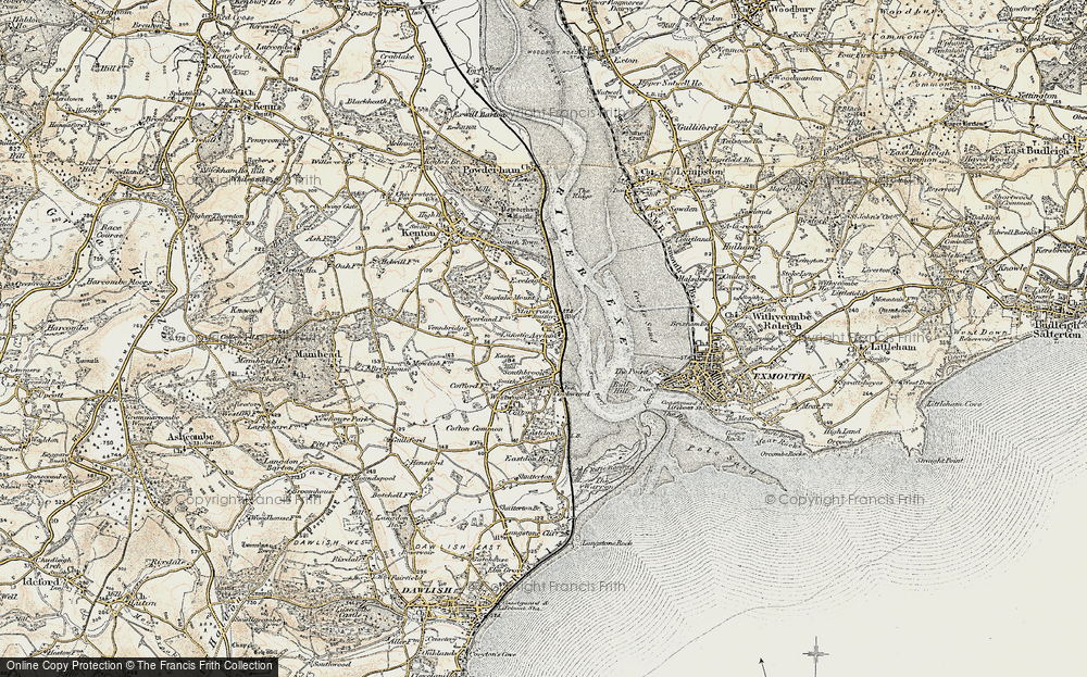 Old Map of Starcross, 1899 in 1899