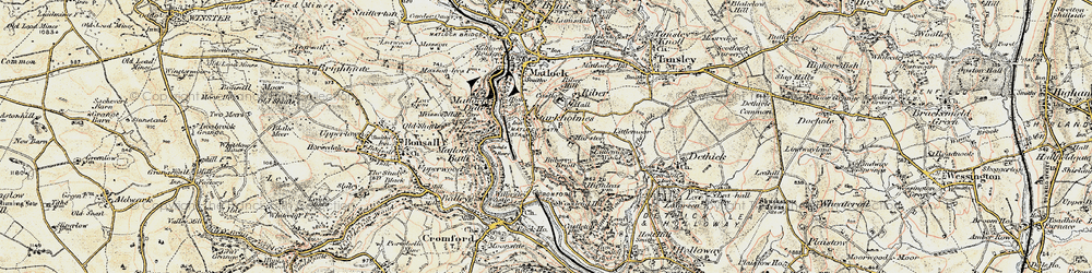 Old map of Starkholmes in 1902-1903