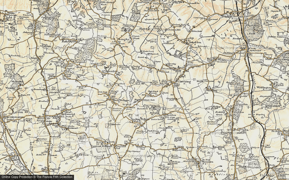 Old Map of Starling's Green, 1898-1899 in 1898-1899