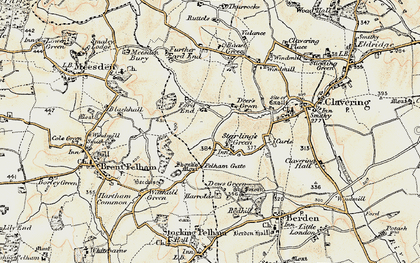 Old map of Starling's Green in 1898-1899