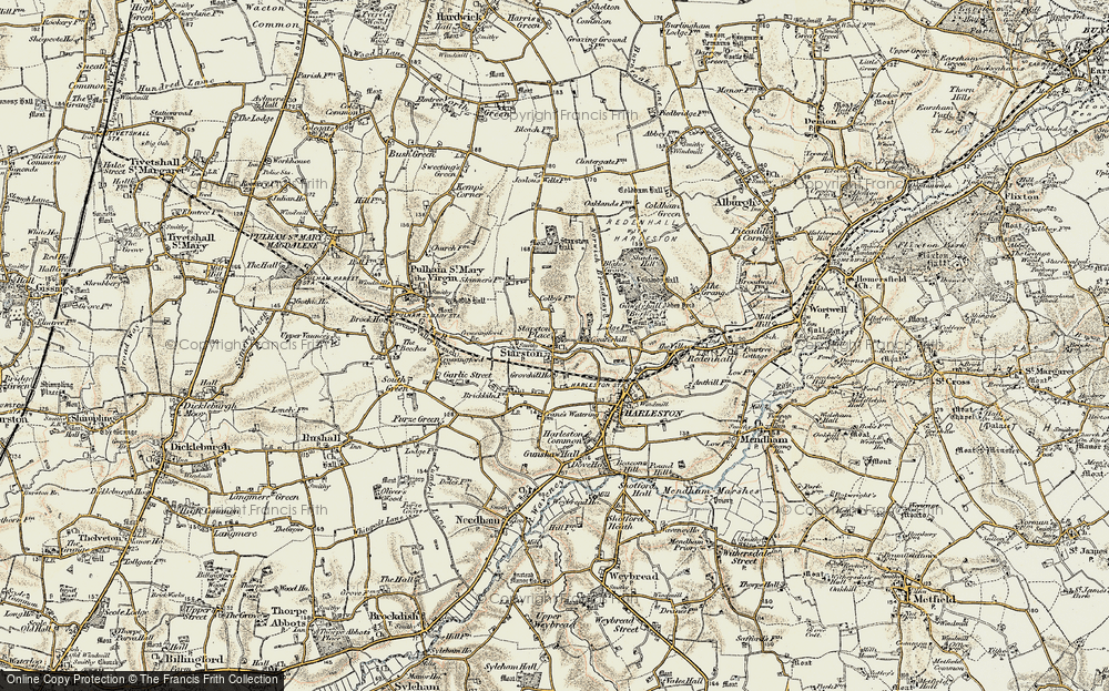 Old Map of Starston, 1901-1902 in 1901-1902