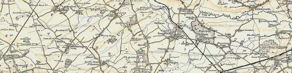 Old map of Startley in 1898-1899