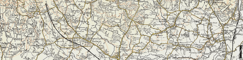 Old map of Yews, The in 1897-1898