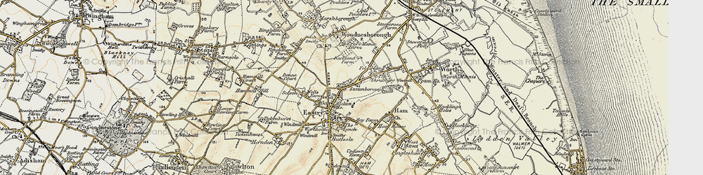 Old map of Statenborough in 1898-1899