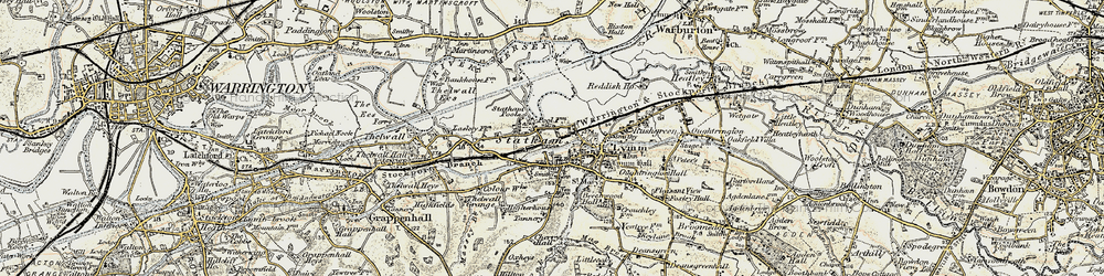 Old map of Statham in 1903