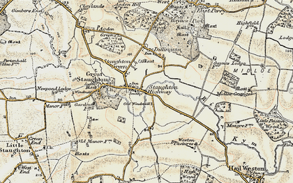 Old map of Staughton Highway in 1898-1901