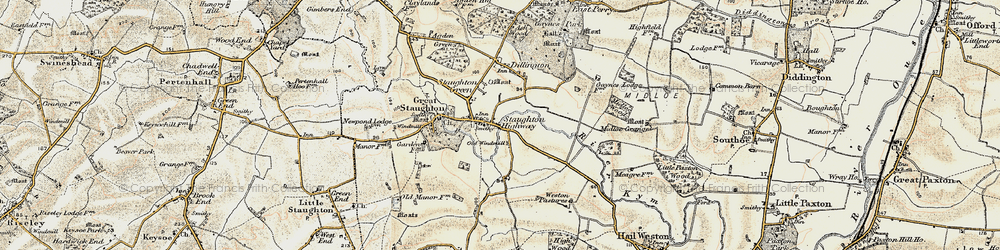 Old map of Staughton Highway in 1898-1901
