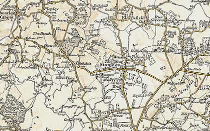 Old map of Staunton Court in 1899-1900