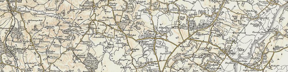 Old map of Staunton Court in 1899-1900