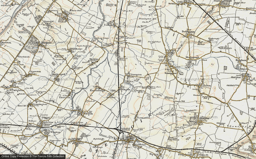 Old Map of Staunton in the Vale, 1902-1903 in 1902-1903