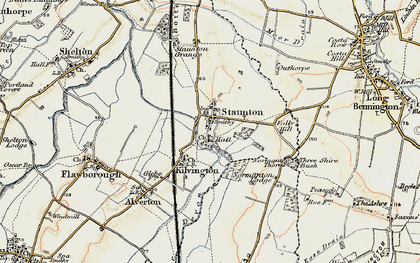 Old map of Staunton in the Vale in 1902-1903