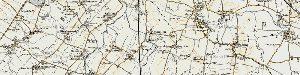 Old map of Staunton in the Vale in 1902-1903