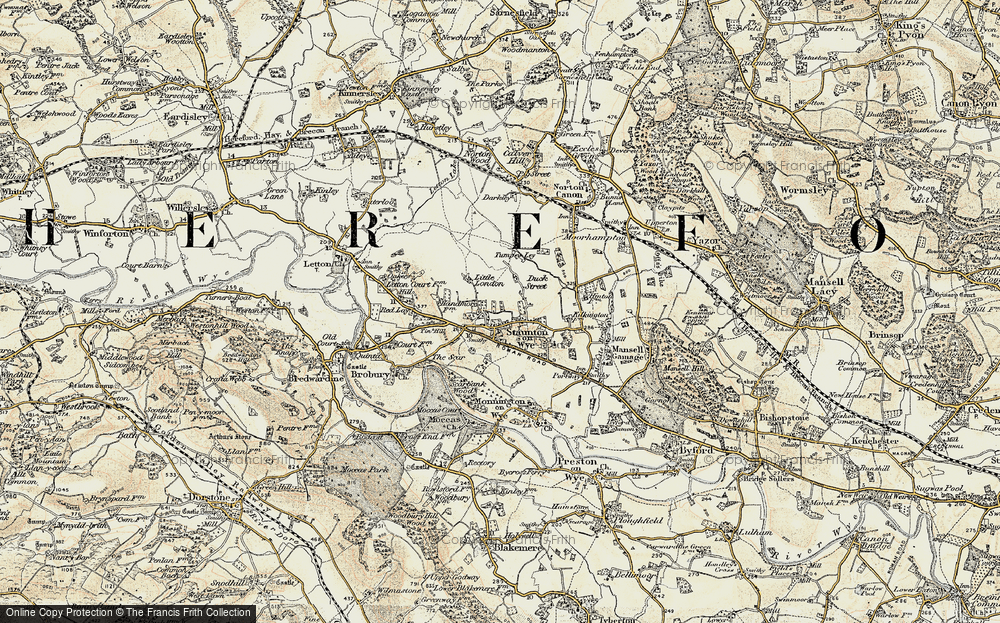 Old Map of Staunton on Wye, 1900-1901 in 1900-1901