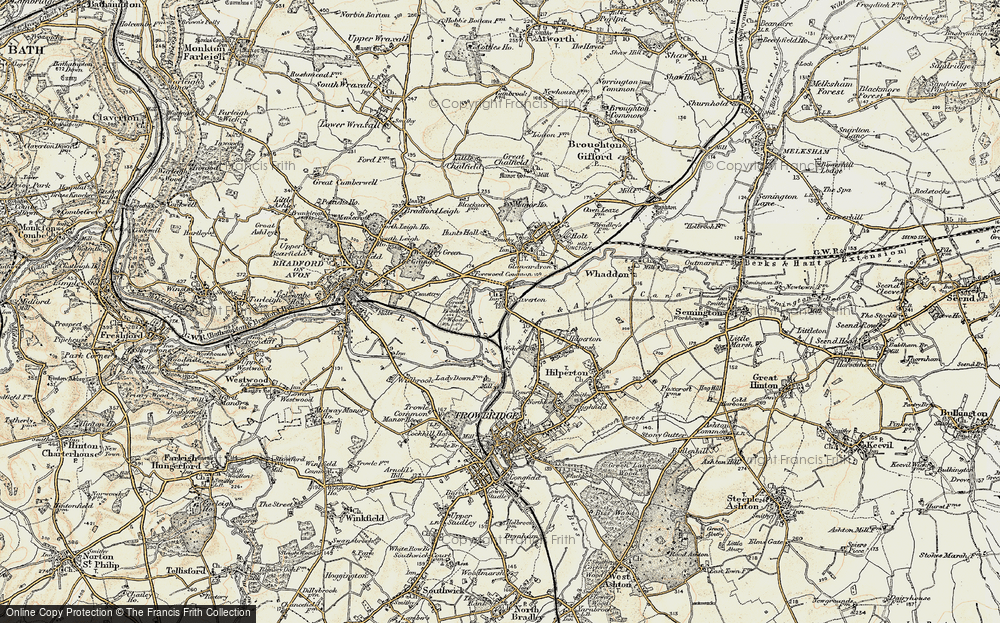 Old Map of Staverton, 1898-1899 in 1898-1899