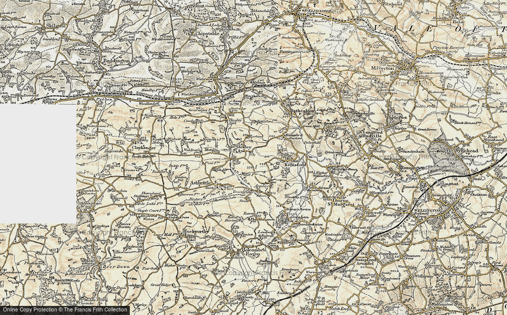 Old Map of Stawley, 1898-1900 in 1898-1900