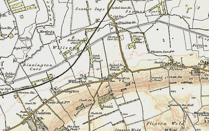 Old map of Staxton in 1903-1904