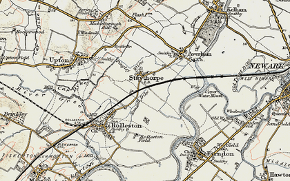 Old map of Staythorpe in 1902-1903
