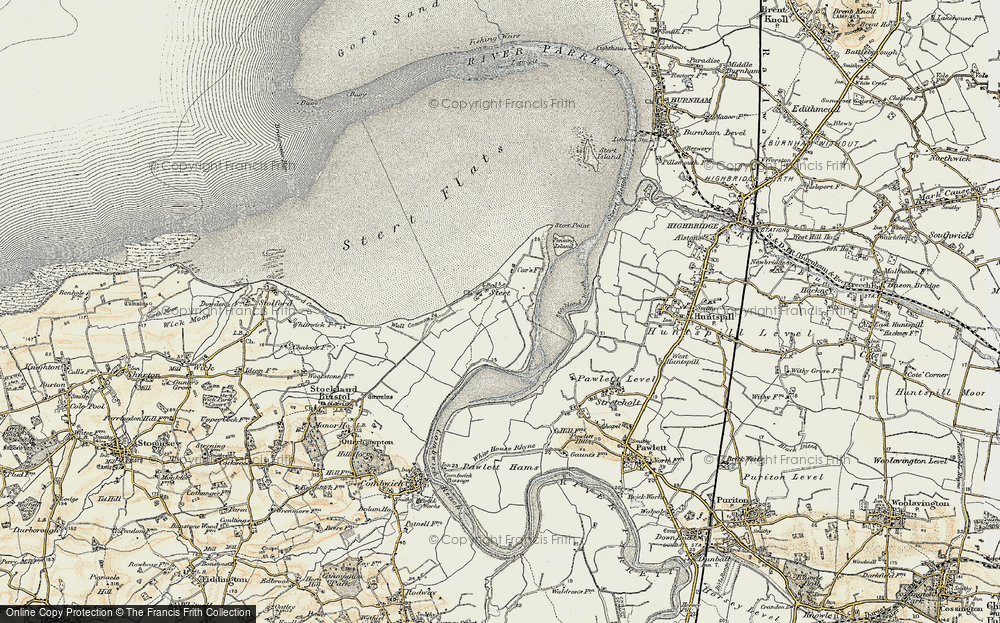 Old Map of Steart, 1898-1900 in 1898-1900