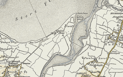 Old map of Steart in 1898-1900