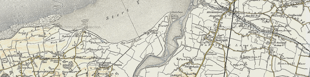 Old map of Steart in 1898-1900