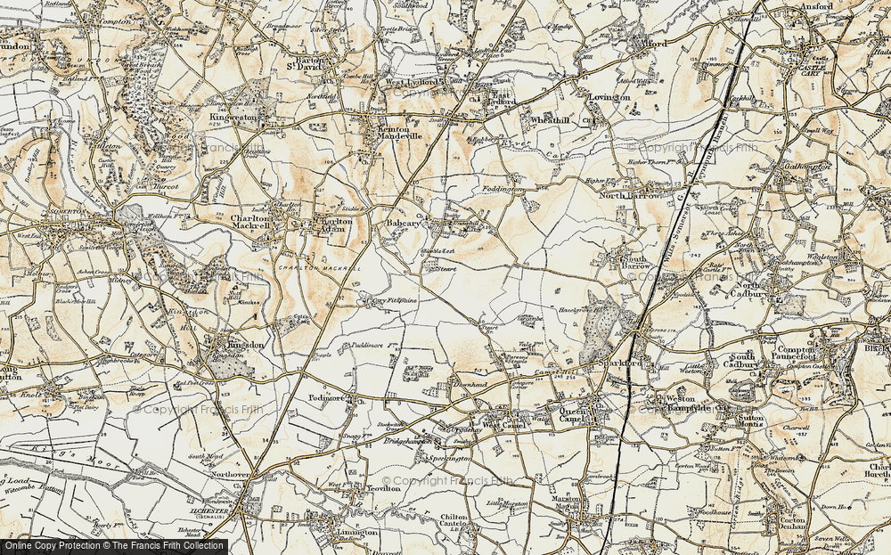 Old Map of Historic Map covering Wimble Toot in 1899