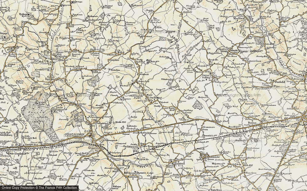 Old Map of Stebbing, 1898-1899 in 1898-1899