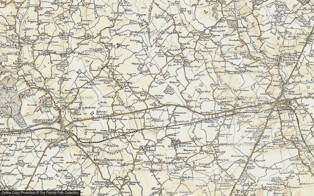 Old Map of Stebbing Green, 1898-1899 in 1898-1899