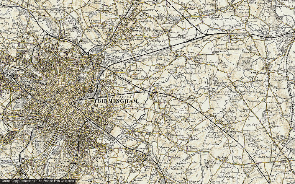 Old Map of Stechford, 1901-1902 in 1901-1902