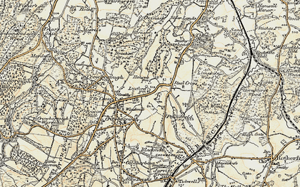 Old map of Steel Cross in 1898