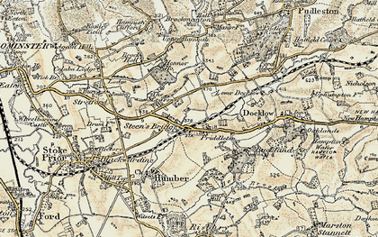 Old map of Steen's Bridge in 1899-1902