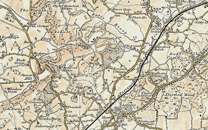 Old map of Steep Marsh in 1897-1900