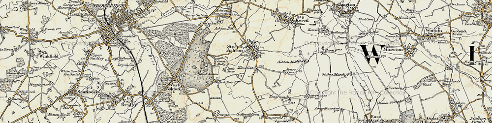 Old map of Steeple Ashton in 1898-1899
